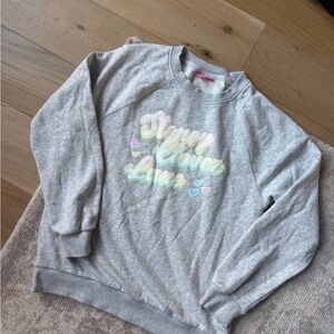 Stoney Clover Lane Gray Sweatshirt with Pastel Accents